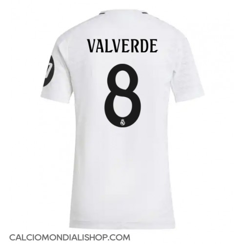 Maglie da calcio Real Madrid Federico Valverde #8 Prima Maglia Femminile 2024-25 Manica Corta